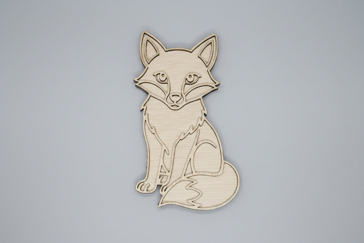 Tăviță senzorială din lemn – model vulpe🦊