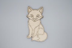 Tăviță senzorială din lemn – model vulpe🦊
