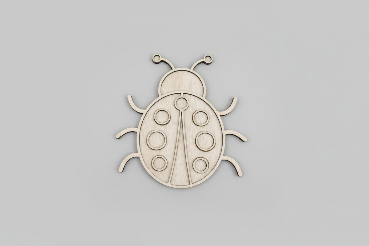 Tăviță senzorială din lemn – Buburuză🐞