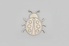 Tăviță senzorială din lemn – Buburuză🐞