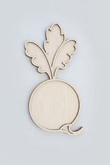 Tăviță senzorială din lemn – Ridiche🥕🌱