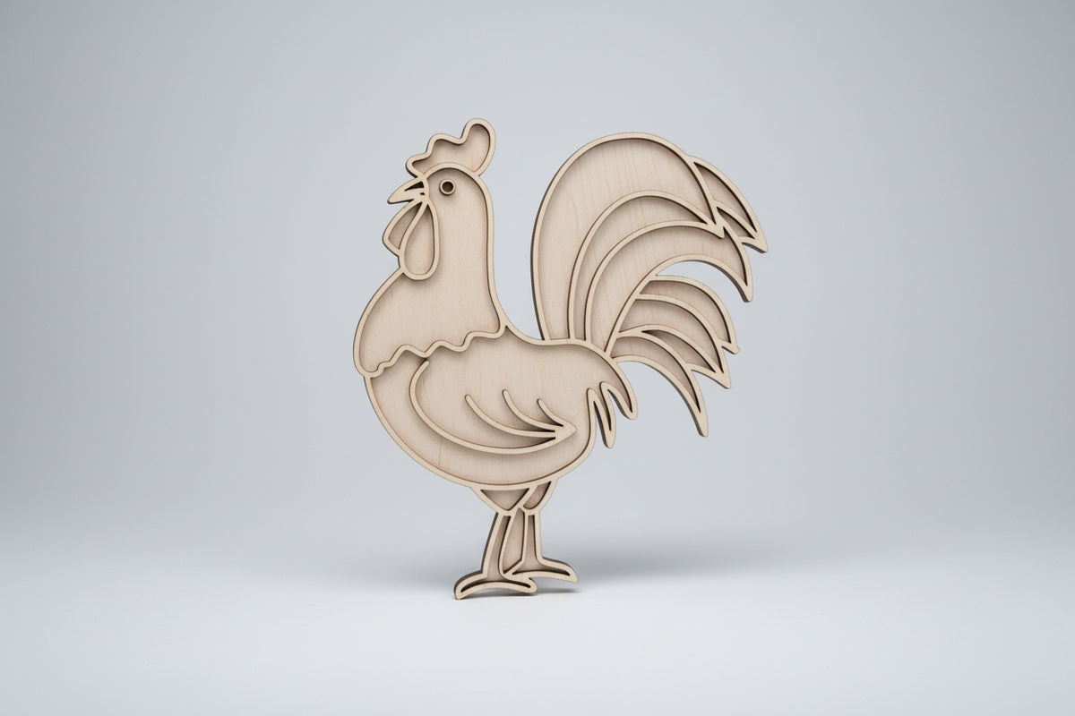 Tăviță senzorială din lemn – Cocoș🐓