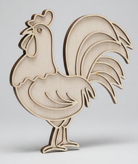 Tăviță senzorială din lemn – Cocoș🐓