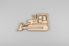 Tăviță senzorială din lemn – Bulldozer