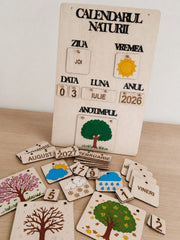 Calendarul Naturii din lemn – Material educațional interactiv pentru grădiniță🌳☀️