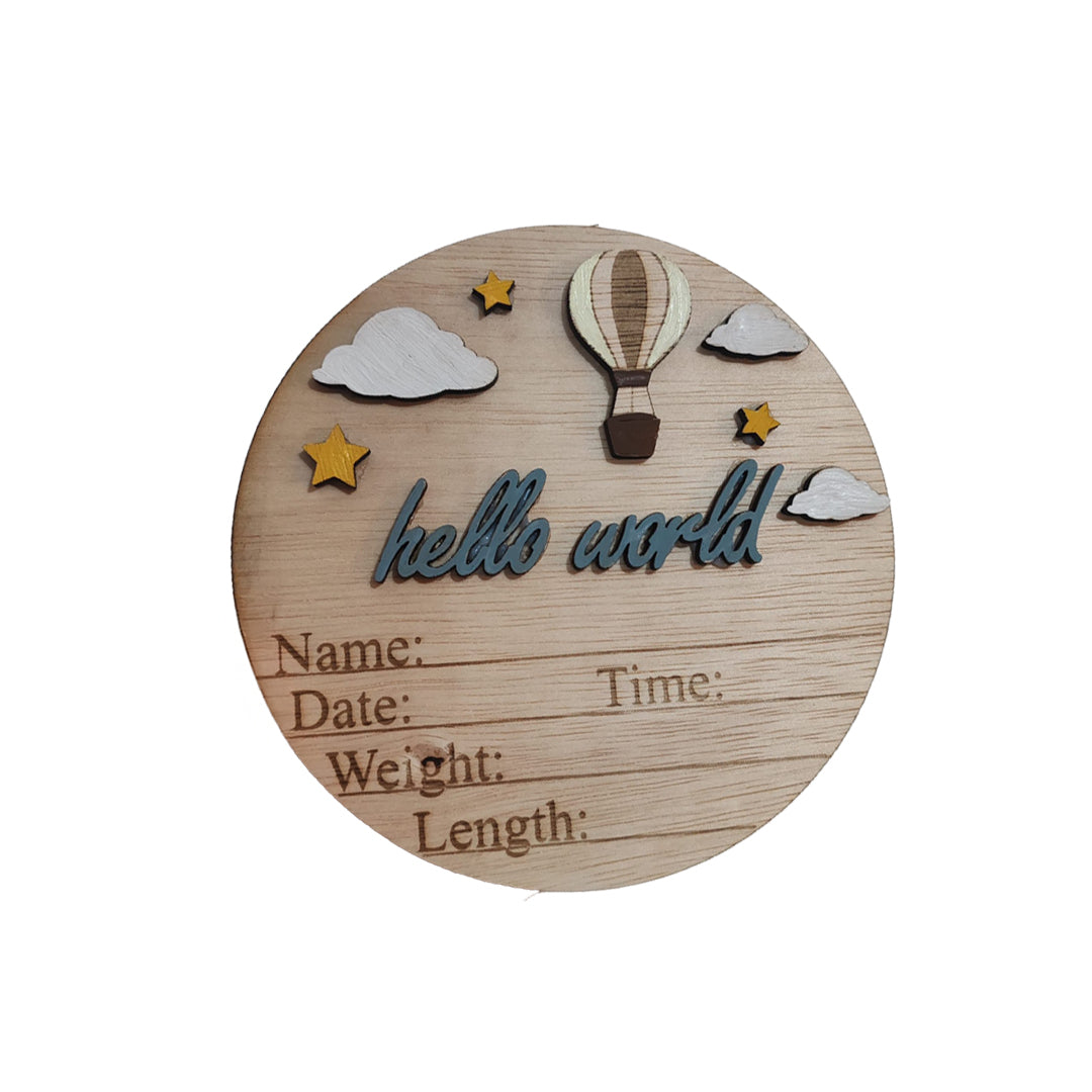 Plăcuță din Lemn – „Hello World”