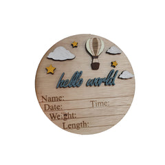 Plăcuță din Lemn – „Hello World”