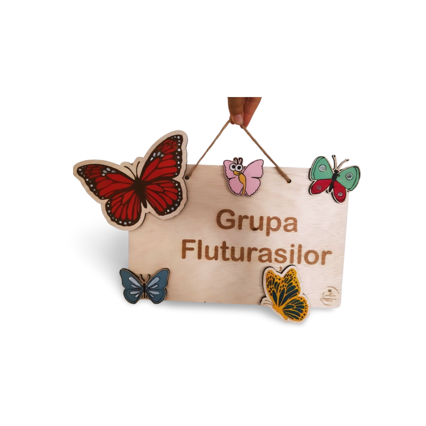 Plachetă Personalizată din Lemn pentru Grupa de Grădiniță
